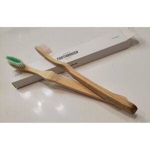 Public Goods‎ Bamboo Toothbrush Set of 2 Biodegradable Eco Friendly / #M7137